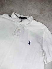 Ralph Lauren White Poloshirt (L) - Candy Streetwear