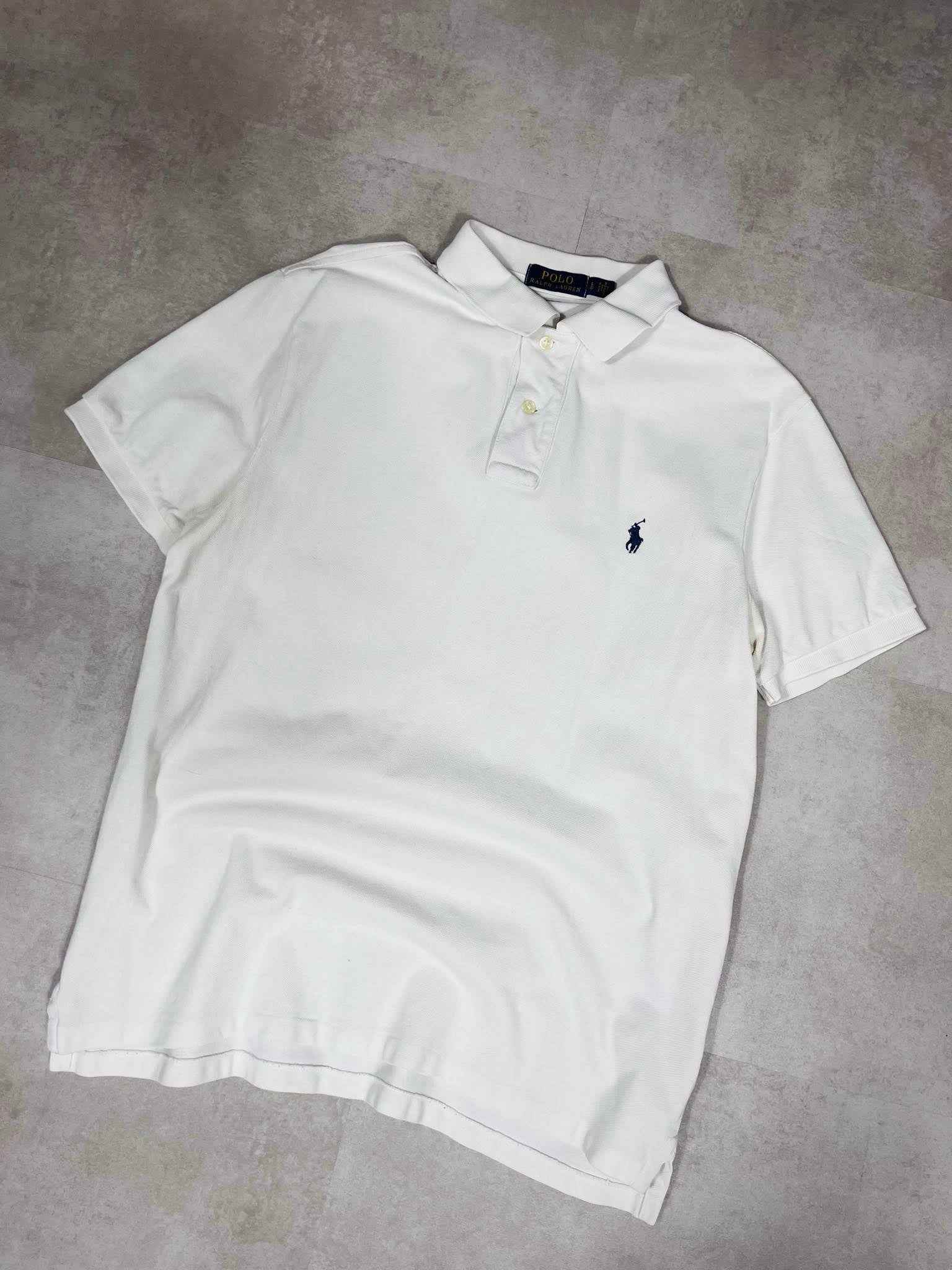 Ralph Lauren White Poloshirt (L) - Candy Streetwear