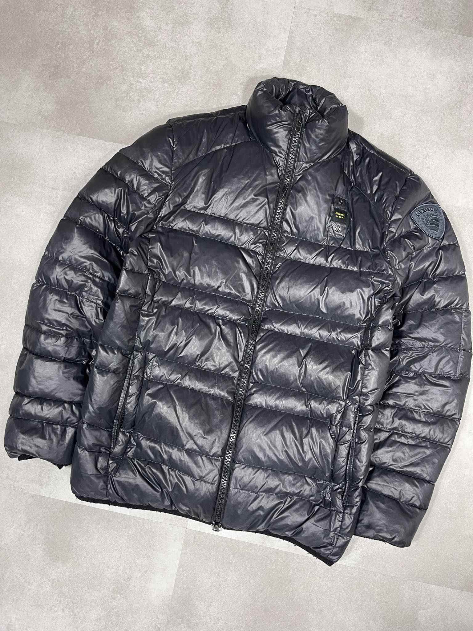 Blauer Vintage Puffer Jacket (M) - Candy Streetwear
