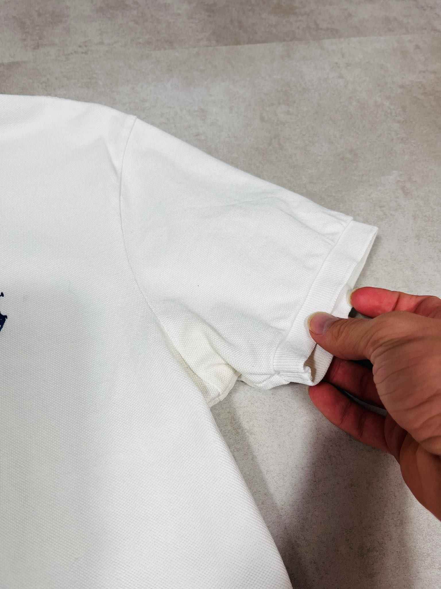 Ralph Lauren White Poloshirt (L) - Candy Streetwear