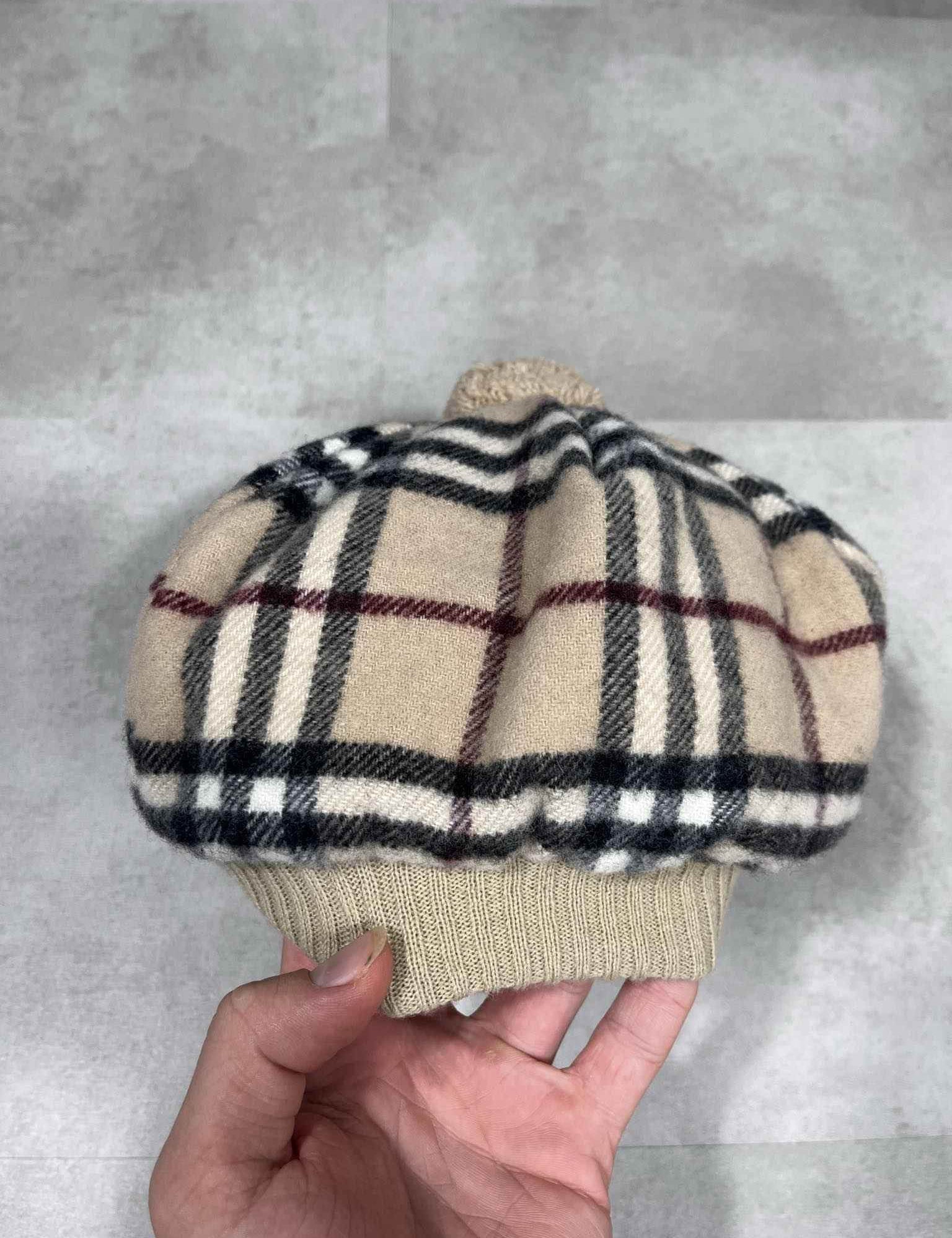 Vintage Beige Burberry Bonnet Hat - Candy Streetwear