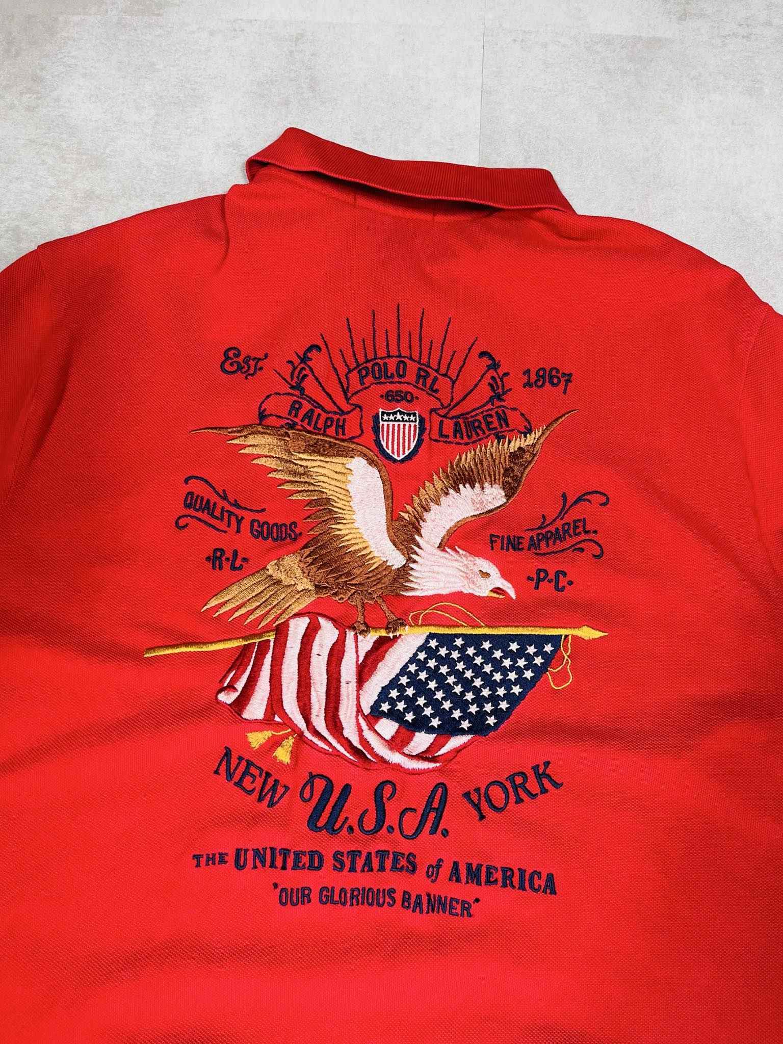 RARE Ralph Lauren New York Usa Poloshirt (M) - Candy Streetwear