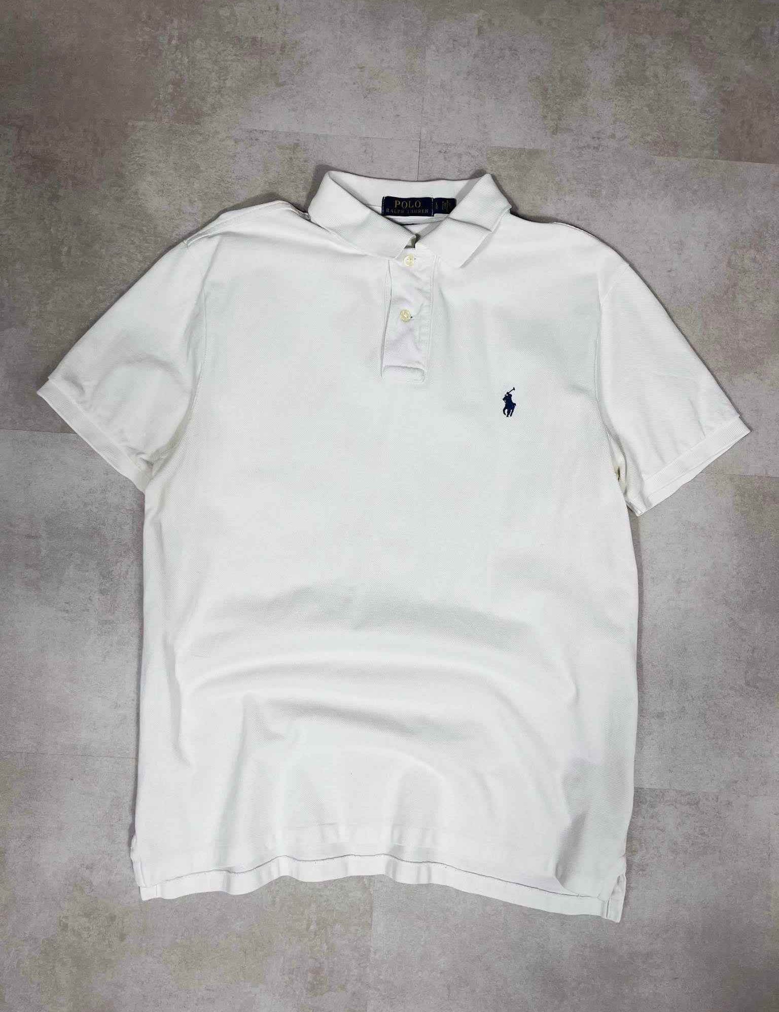 Ralph Lauren White Poloshirt (L) - Candy Streetwear