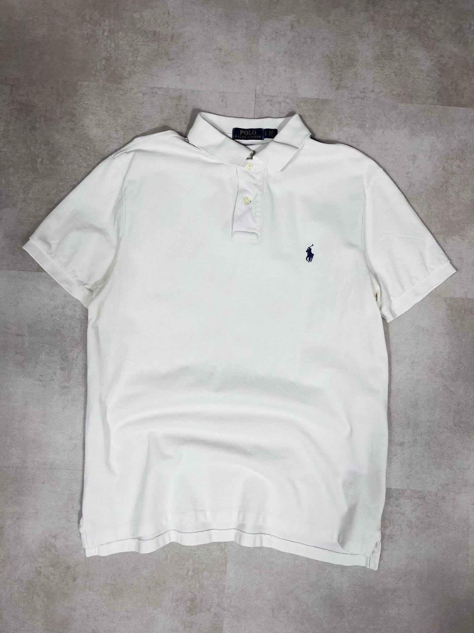 Ralph Lauren White Poloshirt (L) - Candy Streetwear