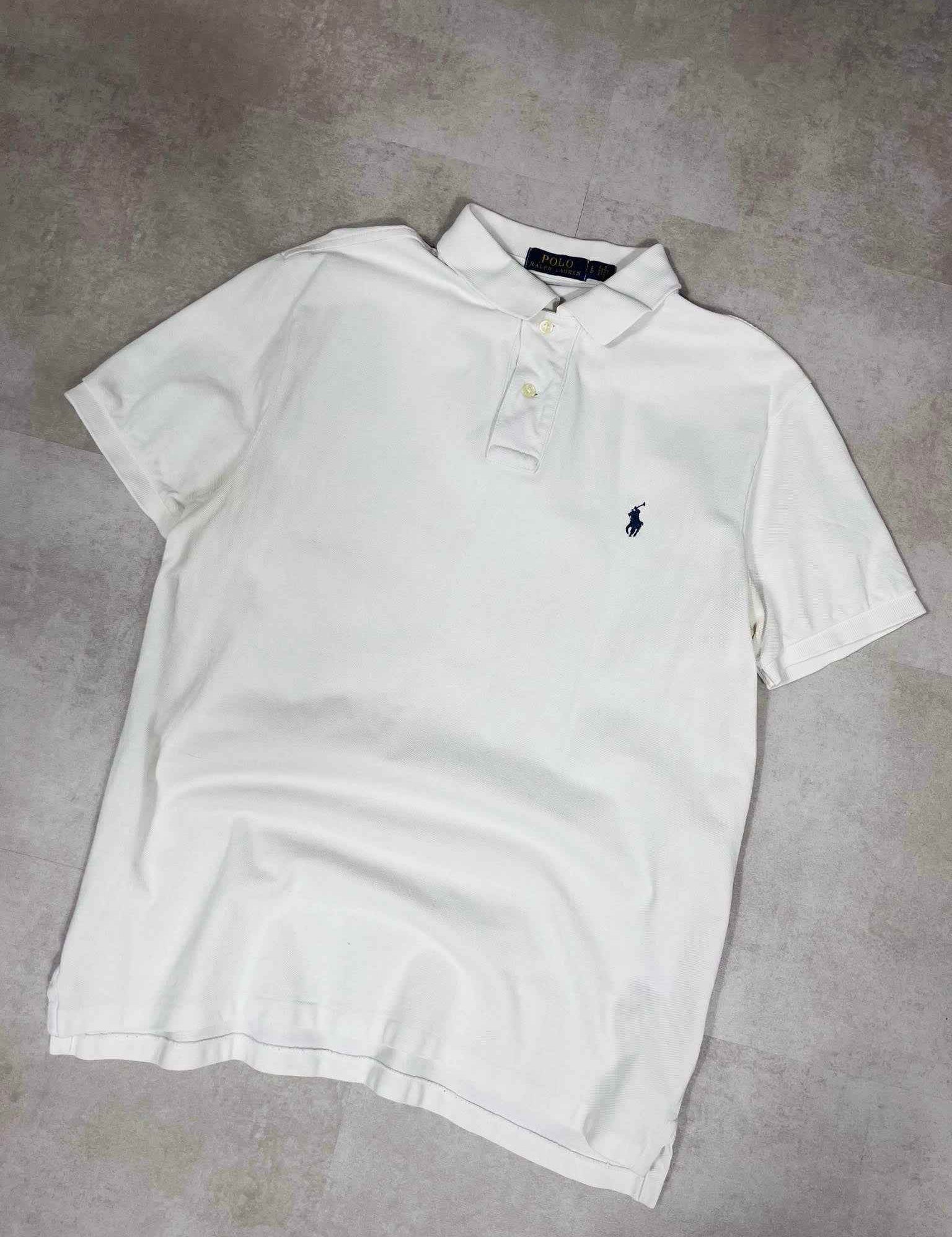 Ralph Lauren White Poloshirt (L) - Candy Streetwear